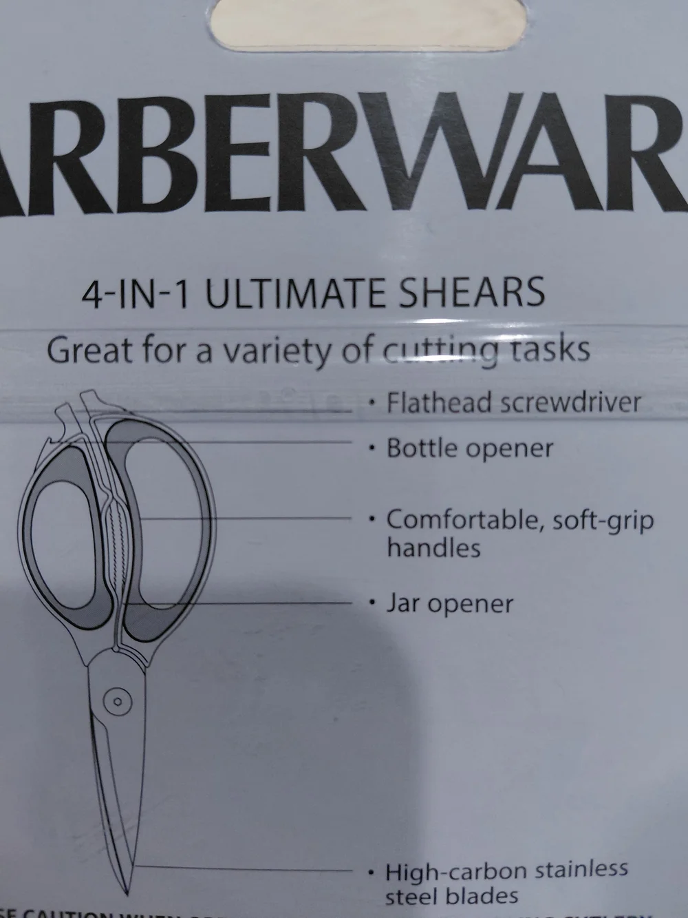 New Farberware 4-in-1 Ultimate Kitchen Shears - Black